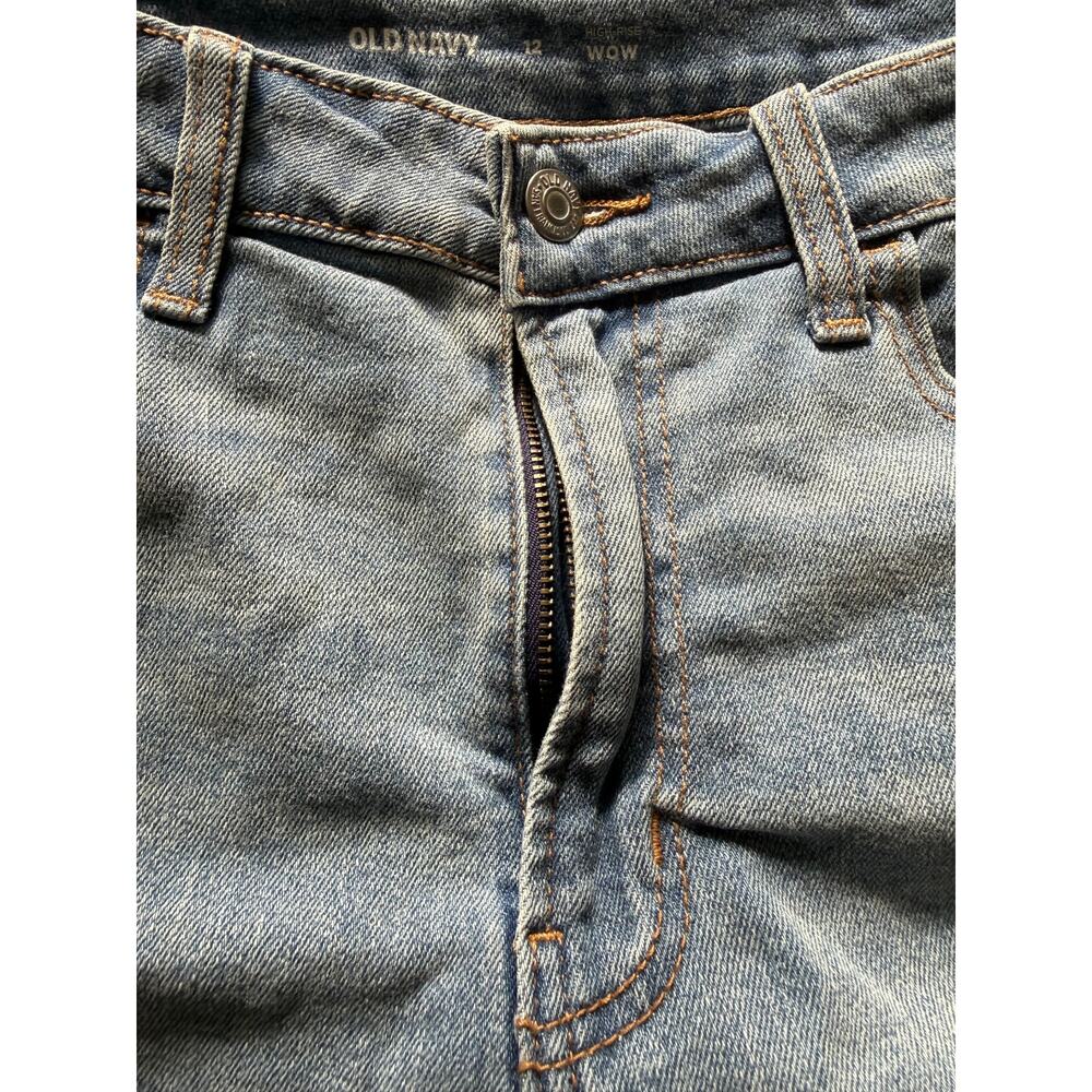 HIGH RISE BLUE OLD NAVY SHORTS SIZE 12 - Picture 3 of 7